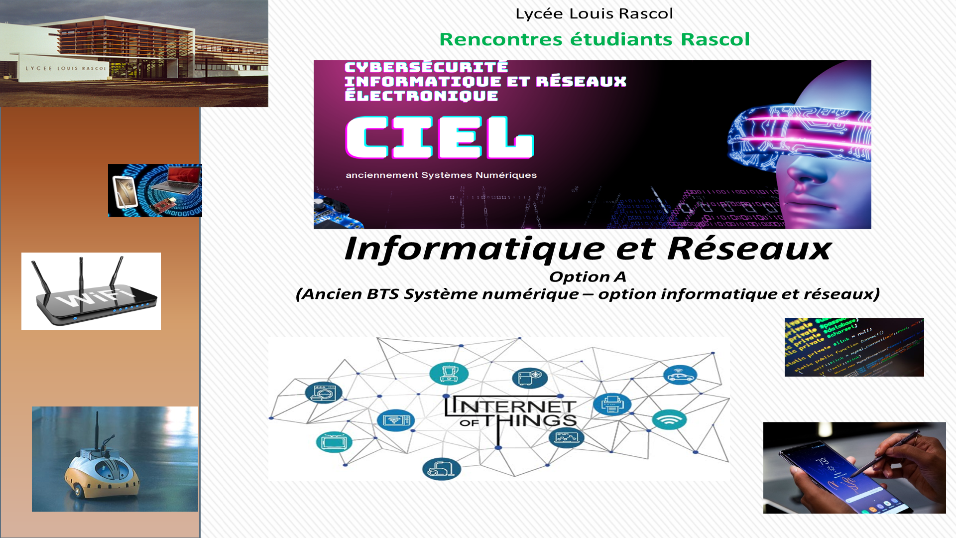 Slide de présentation BTS CIEL IR
